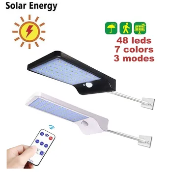 

remote 48/36 LED Solar powered PIR Motion Sensor Light Outdoor Waterproof Energy Saving Street Garden Security Lamp 2 way