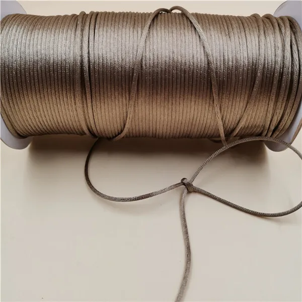 10Meters Braided Macrame Silk Macrame Cord Rope Thread Wire 2MM DIY Chinese Knot Satin Bracelets Making Findings Beading 