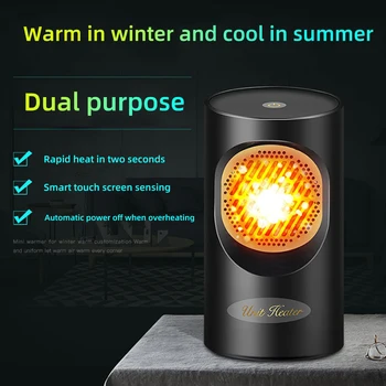

400W Mini Home Heater Portable Electric Air Heater 2s Fast Heating Warm Fan Desktop for Winter Household Bathroom Heating SD