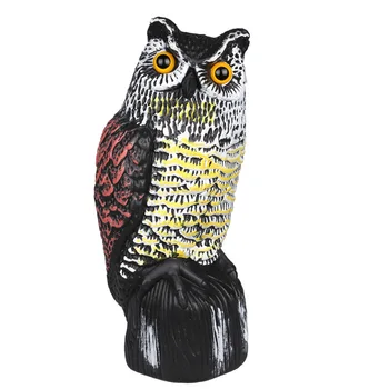 

1pcs Garden Statues Sculptures Simulation Owl Hunting Bait Garden Owl Plastic Resin Decoration Drop Shipping