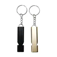 Outdoor High Decibel Portable Whistle Keychain Emergency Survival Aluminum Alloy Whistle Camping Hiking Multifunction Tools