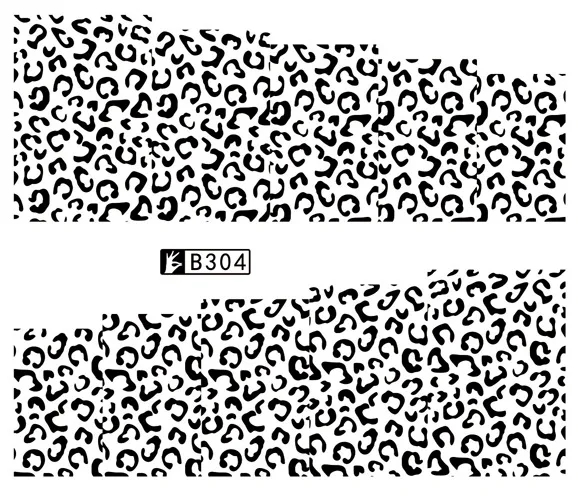 Горячая водяная наклейка для ногтей B304 черно-белая с рисунком quan jia кружевная наклейка для ногтей черно-белая с рисунком человек