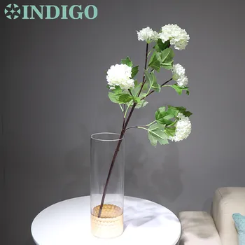

INDIGO-Snow Ball White Hydrangea Spray Flower (6balls) Beautiful Wedding Flower Floral Event Party Table Flower Free Shipping