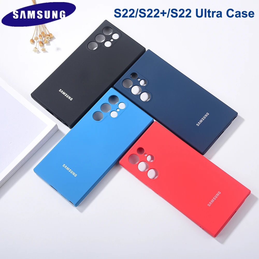 Original Samsung Galaxy S22 Ultra Case Liquid Silicone Square Camera Protective TPU Cover For Samsung Galaxy S22 Plus S 22 S22+ best galaxy s22 ultra case