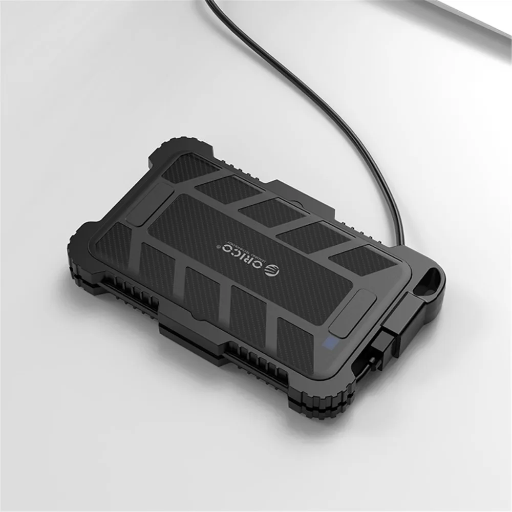 ORICO 2,5 дюймов USB3.0 HDD чехол с крючком водонепроницаемый ударопрочный Пылезащитный для наружного жесткого диска коробка для 2,5 дюймовый HDD SSD