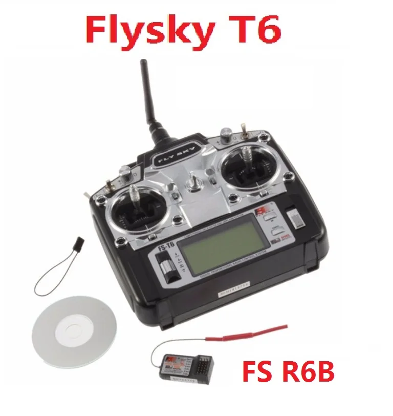 Flysky FS-T6 FS T6 6ch 2,4g цифровой передатчик RC контроллер+ ЖК-экран+ FS R6B приемник для RC вертолет Самолет Лодка