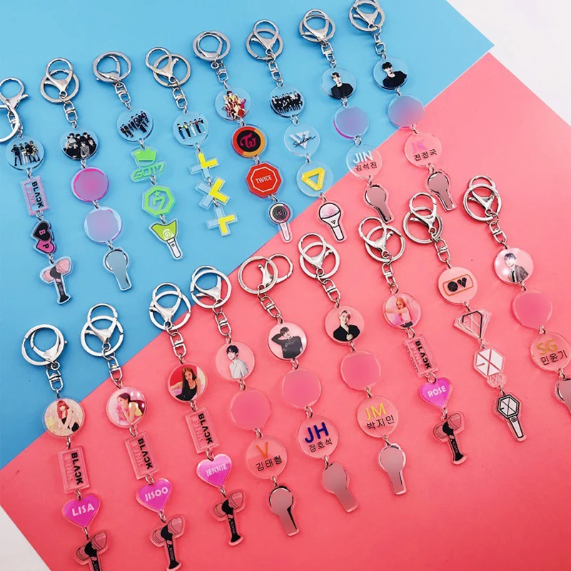 Kpop Blackpink Exo Got7 Seventeen Twice Txt Lightstick Shape Keychain Pendant Keyring Bag Accesories Fans Gifts Drop Shipping Buy At The Price Of 6 60 In Aliexpress Com Imall Com