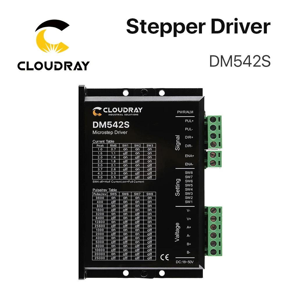 

DM542S Stepper Motor Driver 2-phase Digital Stepper Motor Controller 18-50 VDC for Nema17 Nema23 Nema34 CNC Engraving Machine