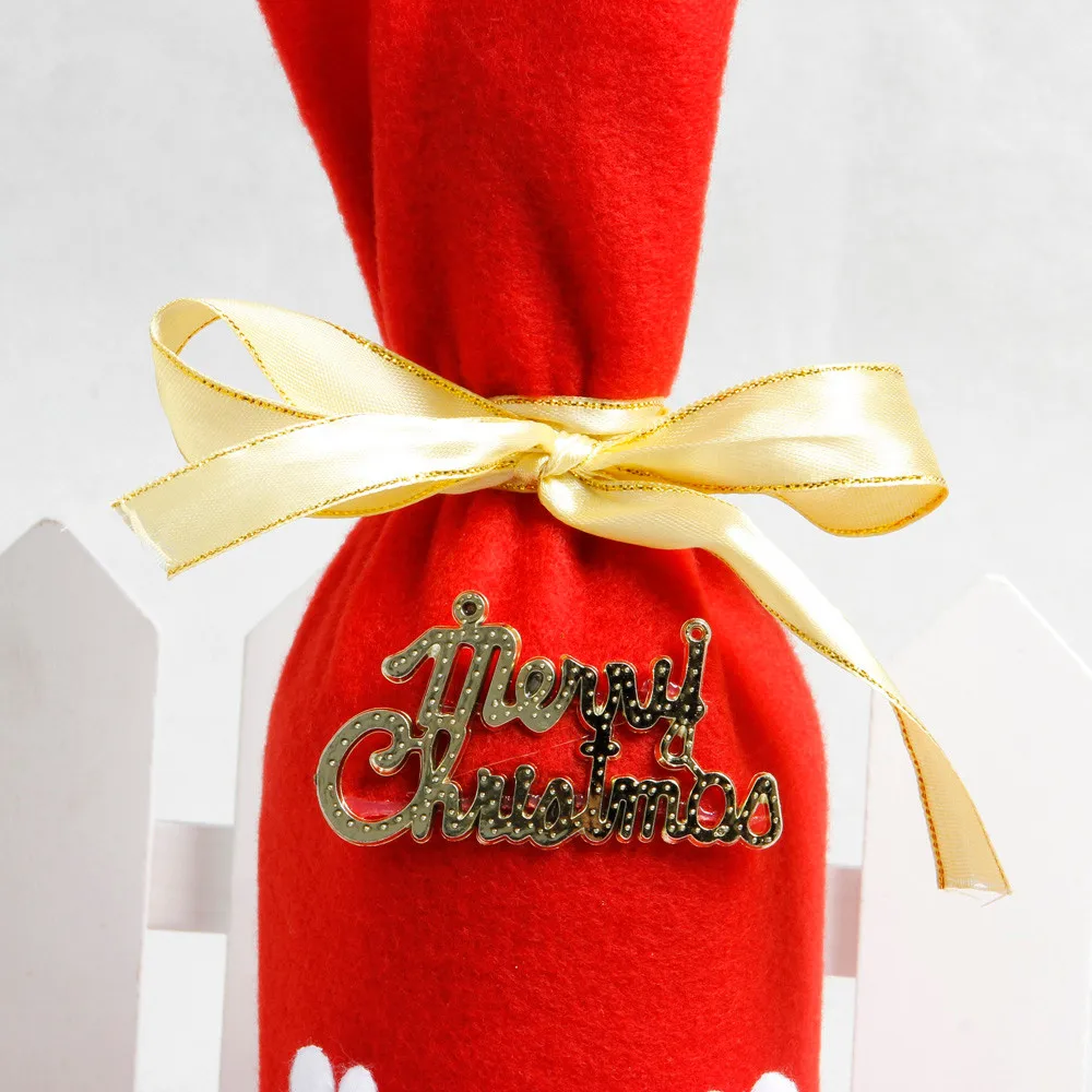 Рождественские Чехлы для вина, сумки для бутылок, украшения для дома, вечерние, Санта-Клаус, снеговик, декор стола, рождественские украшения, Natalizie Natale