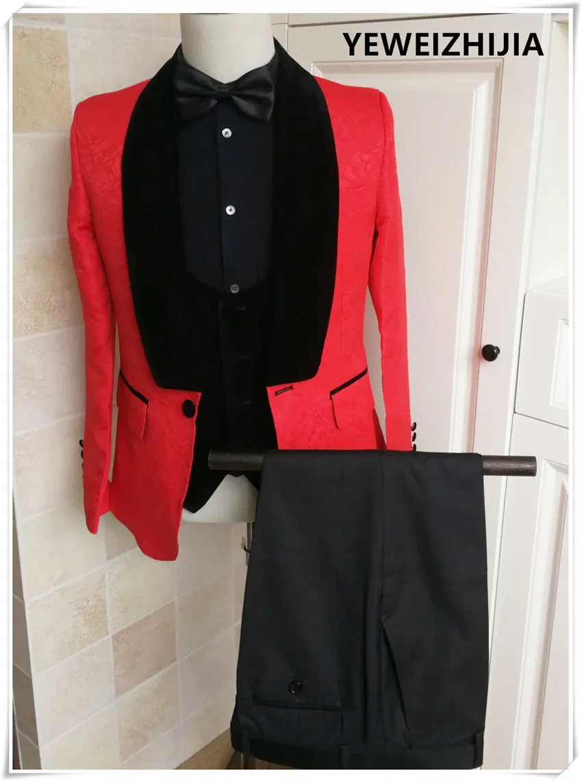 2020 new men's dress suit wedding party dress bridegroom best man tuxedo performance suit（Jacket+pants+vest）