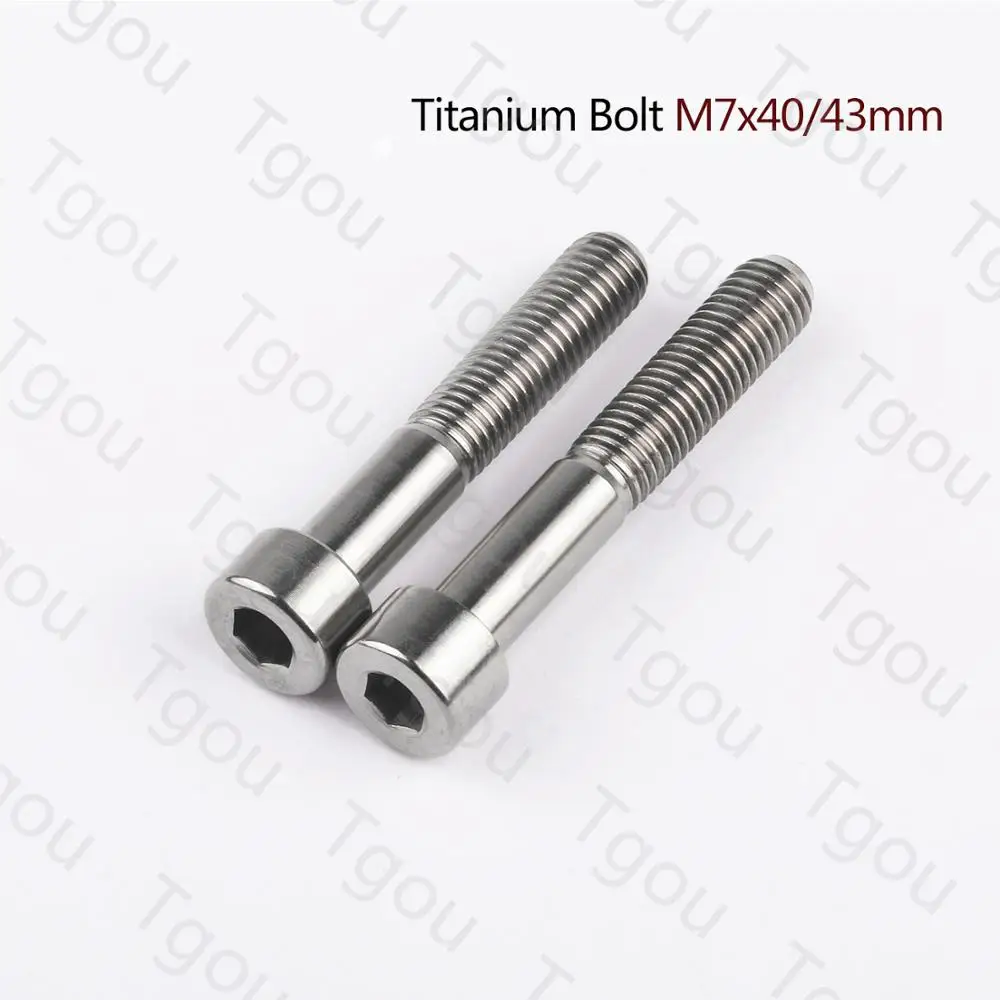 Parafuso de Cabeça Allen para Bicicleta Tgou Parafusos com Cabeça Allen M7x40 M7x43 mm Peça Titânio