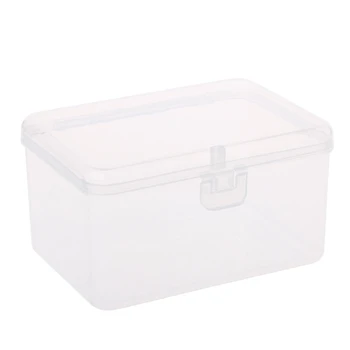 

Small Transparent Storage Box Cards Chip Hardware Case Holder Jewelry Organizer