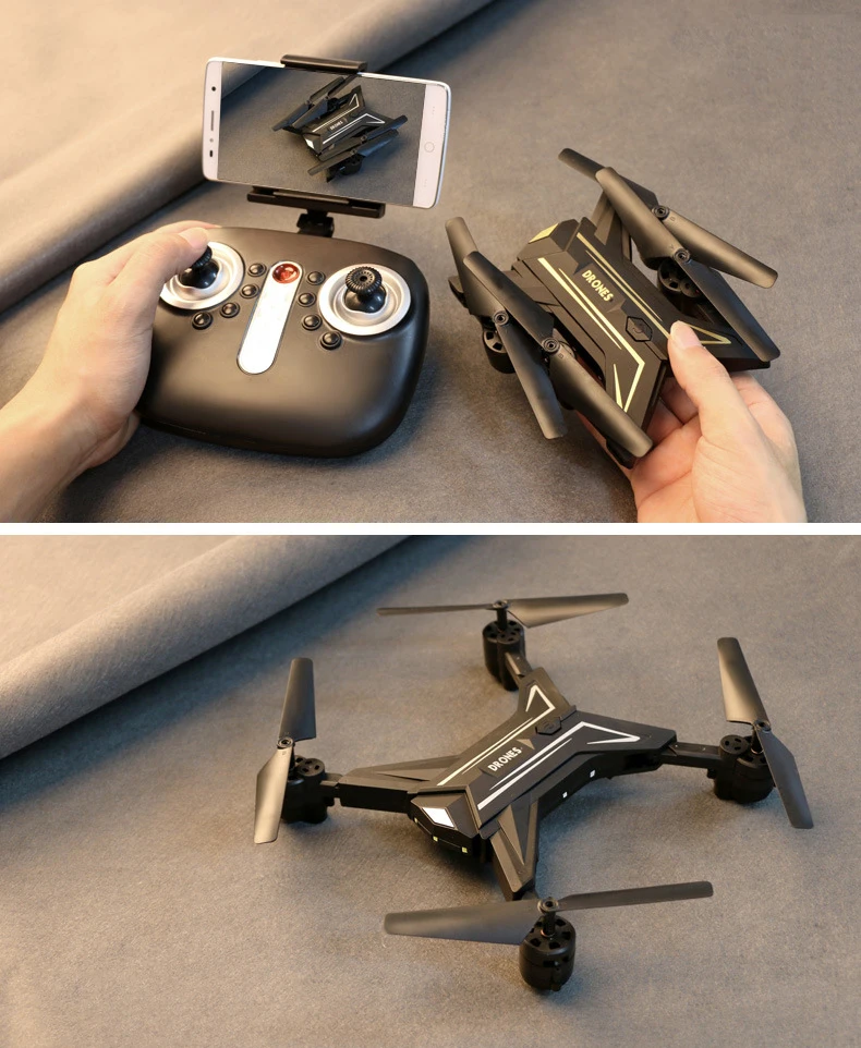 

2.4GHZ Long Battery Life Folding Drone HD Camera Altitude Hold Quadcopter WIFI Real-time Transmission Remote Control Helicopter