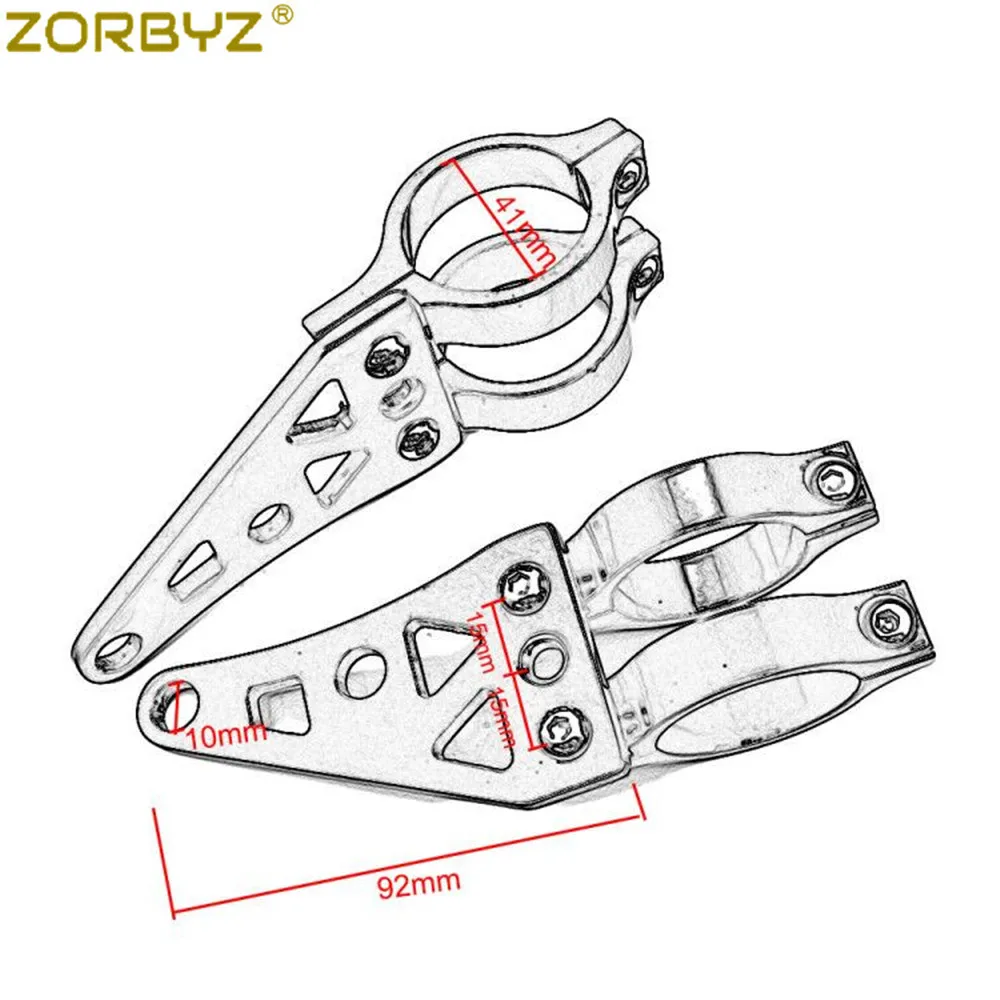 ZORBYZ мотоцикл хром 41 мм алюминиевый кронштейн фары вилка поворотное сигнальное крепление зажимы для Harley Кафе Racer на заказ