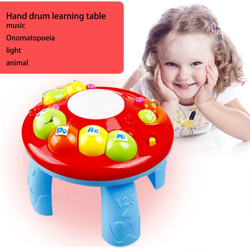 Plastic Electric Caterpillar Learning Table Learning Table Sing Song Study Multi-Functional Hobby Cultivate Interest Teach Toy