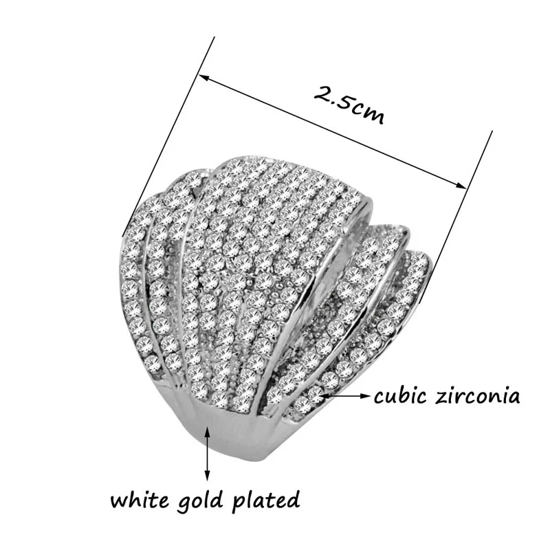 SINLEERY Luxury Big Multi Paved Cubic Zirconia Female Rings Silver Color Party Wedding Jewelry Aneis Feminino JZ178 SSB - Image 6