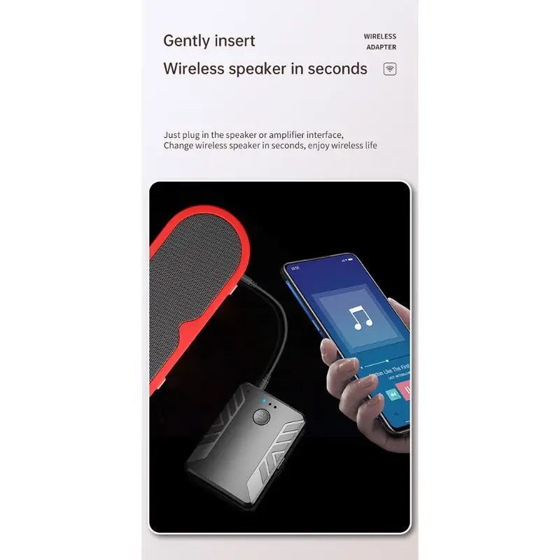 Wireless Bluetooth 5 0 Transmitter Receiver 2 in 1 Double Transmit Adapter for PC Laptop Television Headphone Car Radio Speaker