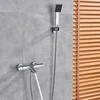 Chrome Telephone Type Wall-Mounted Thermostatic Shower Faucet Set Bathroom Faucet Hot And Cold Bathroom Tap Mixed Valve Bathtub 3