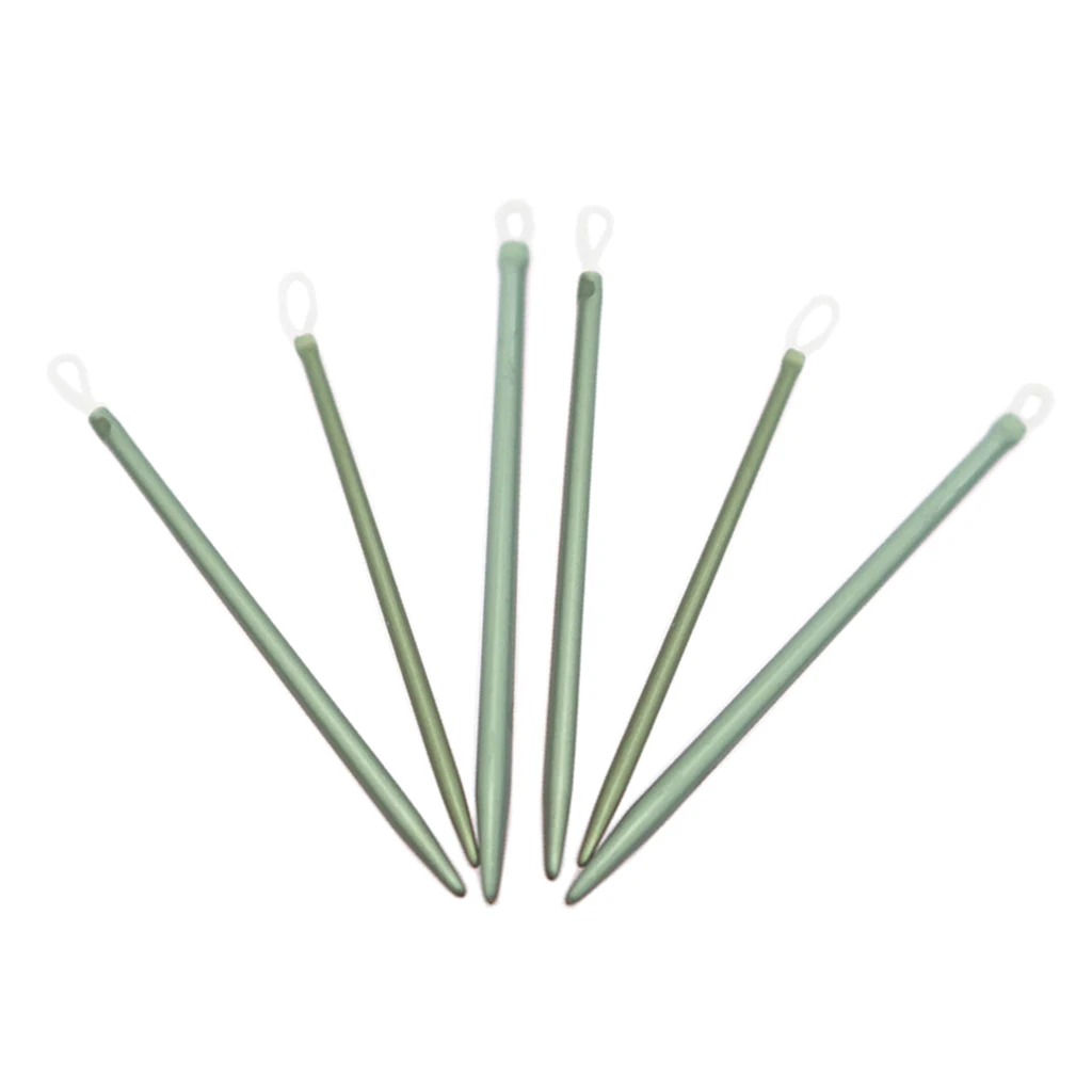 6 Pieces 7/8/9cm Aluminium Wool Needles with Loop for DIY Sewing Knitting Craft