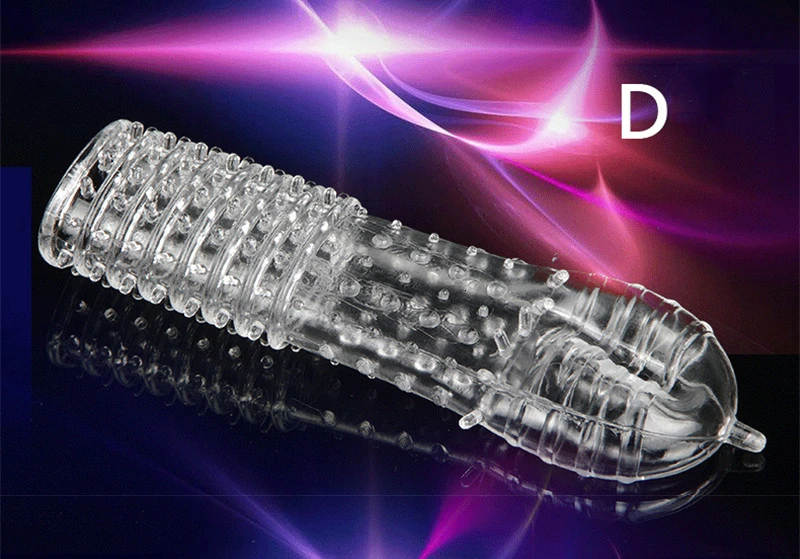 Silicone Reusable Condoms Time Delay Crystal Penis Rings Male Penis Extension Sleeves Cock Rings Adult Sex Toys for Men 5 Types15