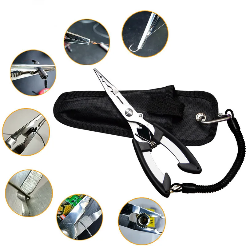 Stainless Steel Fishing Pliers Scissors Lure Cutter Fish Hook Remover Fishing Accessories For Camping