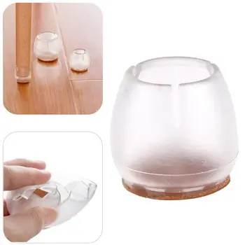 

8PCS Chair Leg Caps Rubber Feet Protector Pads Furniture Table Covers Round Bottom