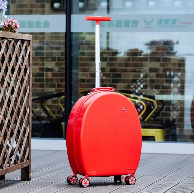 only luggage red CARRYLOVE 2" дюймовый Спиннер для девушек маленькая Дорожная сумка на колесиках набор для переноски чемодана милый багаж на колесах - Color: only luggage red