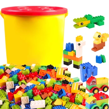 

128pcs/260Pcs DIY Large Particle Stacking Blocks Puzzle Assemble Toy For All Building Block Brands Kids Christmas Gifts 2019