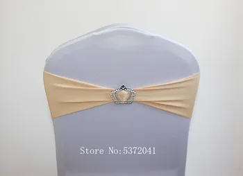 

Hot Sale 15×35cm Champagne Spandex/Lycra/Expand Bands/Chair Cover Sashes For Wedding Party Banquet Home Decoration