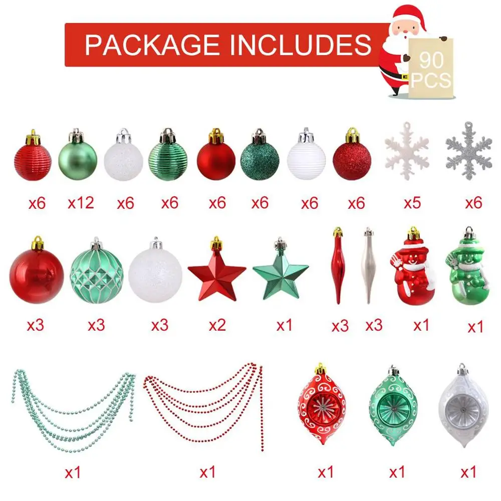 ornaments style 8 FENGRISE подвески для рождественской елки, рождественские украшения, рождественские украшения для дома, декор для рождественской елки, новогодний - Цвет: ornaments style 8