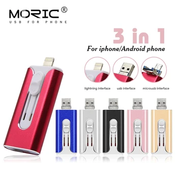 

2020 3 in 1 Pendrive usb memoria cel usb For iPhone/iPad /Android Phone USB Stick USB Flash Drive Pendrive u disk usb stick
