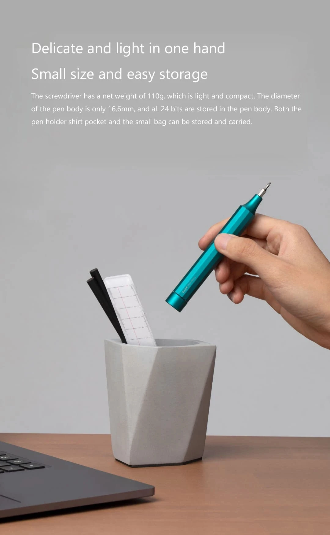 HOTO Multi-purpose Precision Screwdriver Aluminum Alloy Magnetic Bits 24 in 1 Mini Portable Multi-functional Screw Driver Set