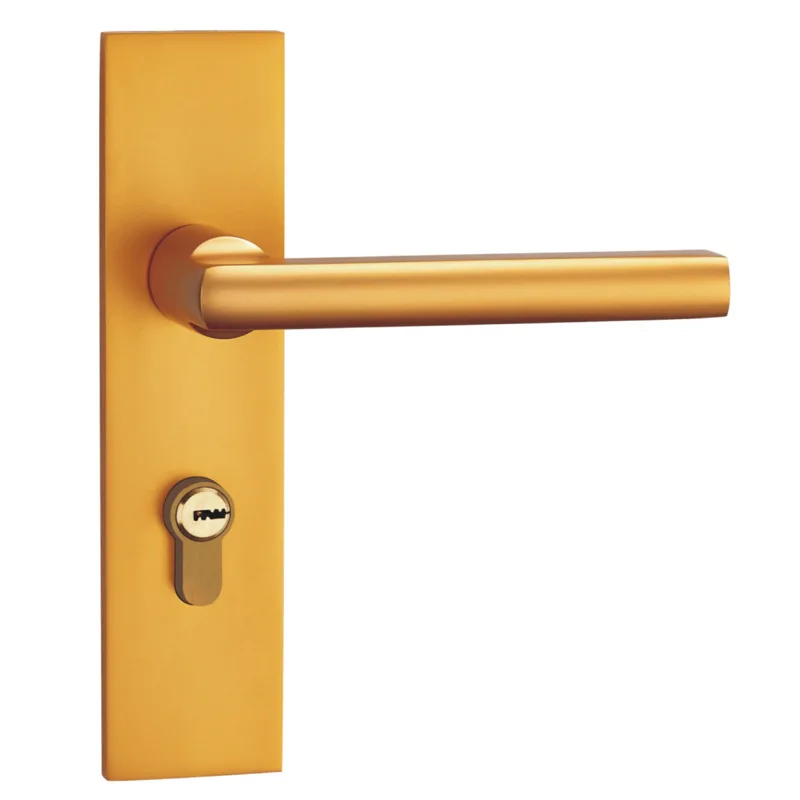 

Alumimum Gold Mute Interior Door Lock Bedroom Door Bathroom Door Lock Double Tongue Lock Wholesale