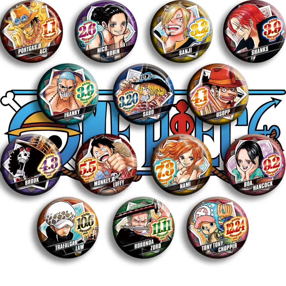 

58mm Anime Ace Robin Metal Badges Brooch Round Icons
