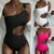 Micendy One Shoulder Swimsuit Women Sexy Hollow Out Swimwear Summer Black Swimsuits Beach Swim High Waist One Piece Monokini