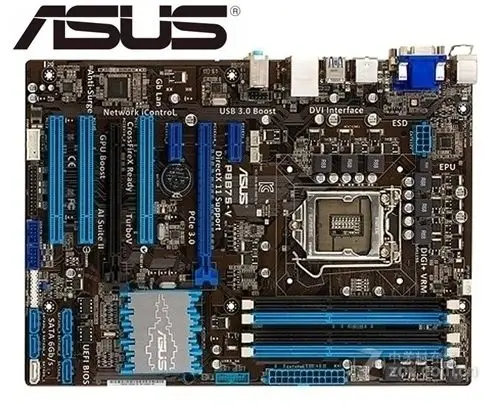 ASUS P8B75-V оригинальная настольная материнская плата DDR3 LGA 1155 для I3 15 17 cpu SATA III USB3.0 32GB B75 б/у Материнские платы