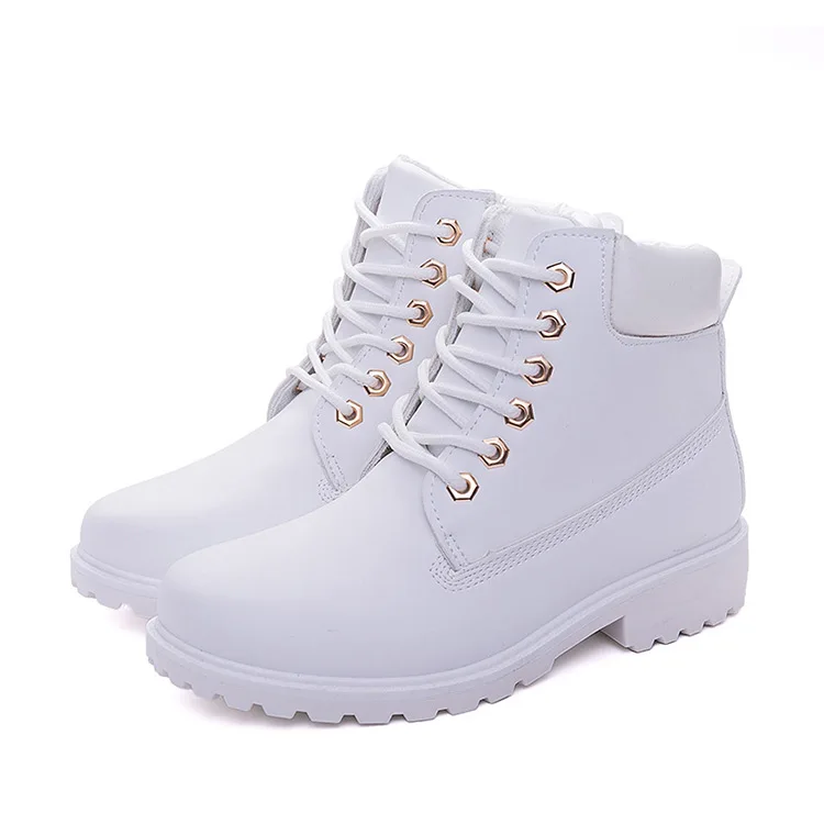 Winter boots women shoes 2019 fashion solid flats sneakers women snow boots women lace-up winter ankle boots casual shoes woman (2)
