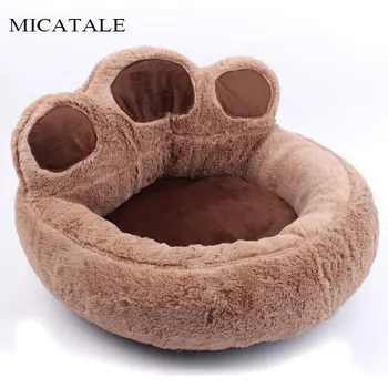 

MICATALE Newest Pet Dog Bed House Winter Warm Lovely Cute Paw Kennel Dog Bed Soft Pet Nest For Cat Puppy Dogs Products Supplies