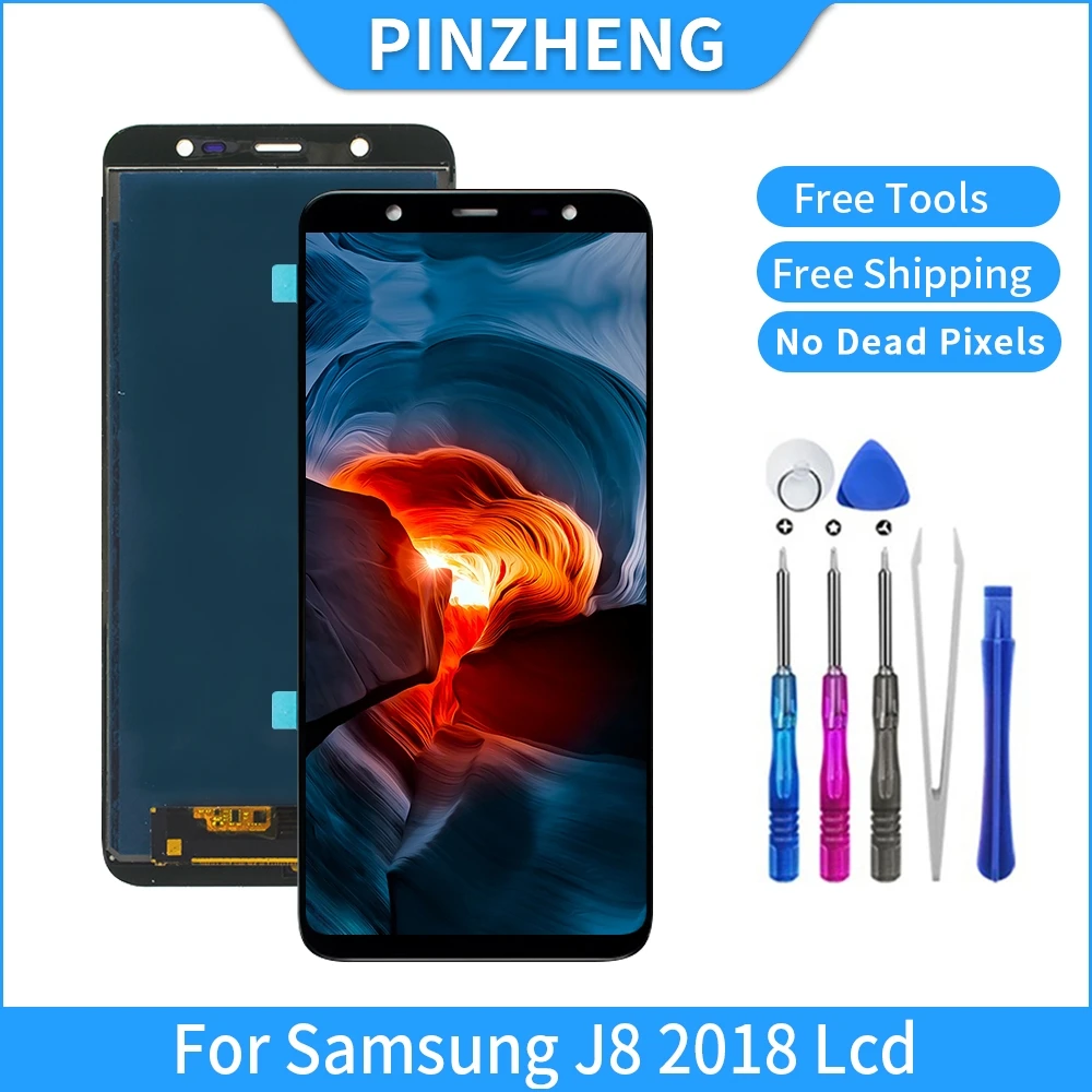 PINZHENG Оригинальный ЖК-дисплей для Samsung Galaxy J8 2018 J810 J810F/DS SM-J810 OLED Замена ЖК-дисплея