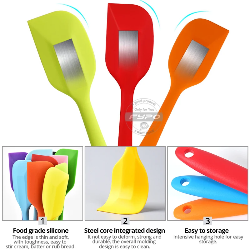 Silicone Spatula, Heat Resistant Flexible Non-Stick, Slim Spatula,Best for  Jars, Blender and More 9.6in/24.5cm
