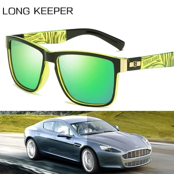 

LongKeeper Brand Design Polarized Sunglasses Men Driver Shades Male Vintage Sun Glasses Square Mirror Driving UV400 Oculos