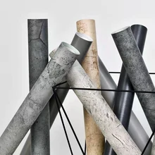 Home Decor  PVC Cement WallPaper Gray  Wall Paper Self Adhesive Living Room Bedroom  Wall Paper Decoration Wall Wtickers