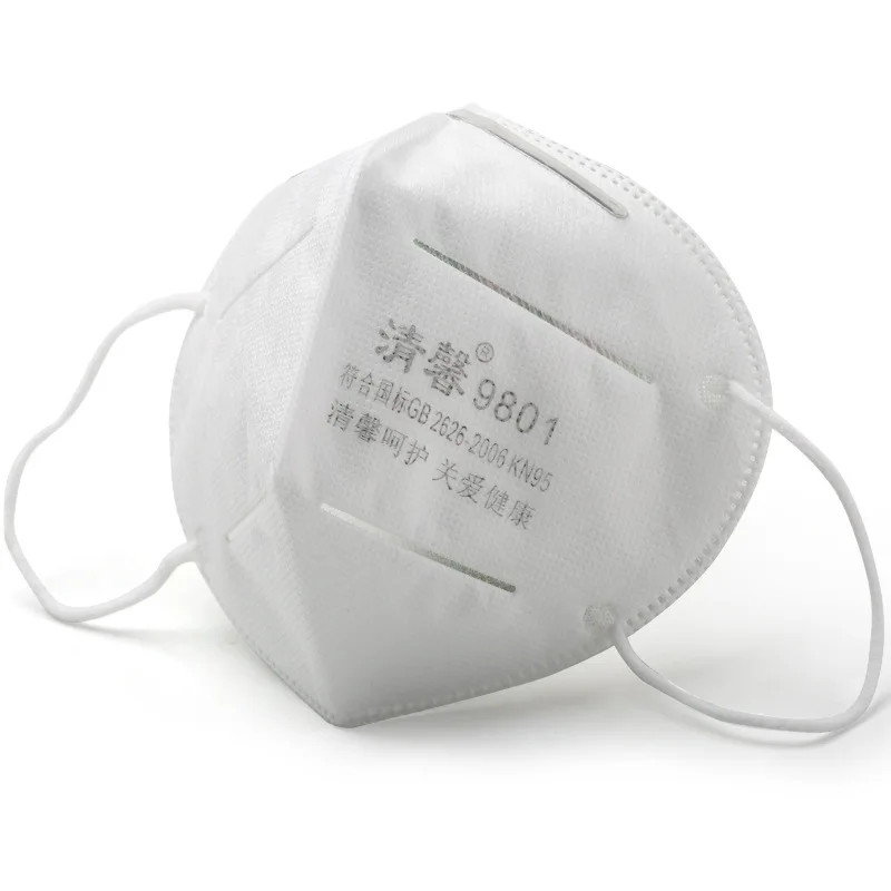 

10Pcs KN95 Dustproof Mask Anti Bacterial Dust Protection 3 Filters against Droplet Mask 95% Filtration Cotton Mouth Mask