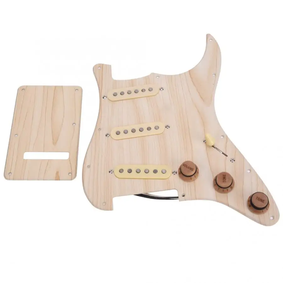 Electric Guitar Loaded Pickguard Maple Prewired Loaded SSS Pickguard 3 Single Coil Pickups Set for ST Electric Guitar