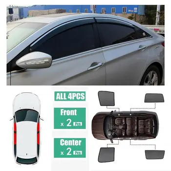 

For Hyundai Sonata 4Pcs Windows Sunshade Ray Protector Mesh Block Privacy Visor