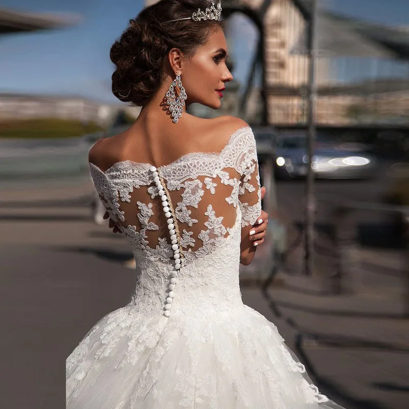 Vestidos De Novia бальное платье с короткими рукавами Casamento кружевное винтажное платье размера плюс, платье принцессы для невесты, платья для матери невесты