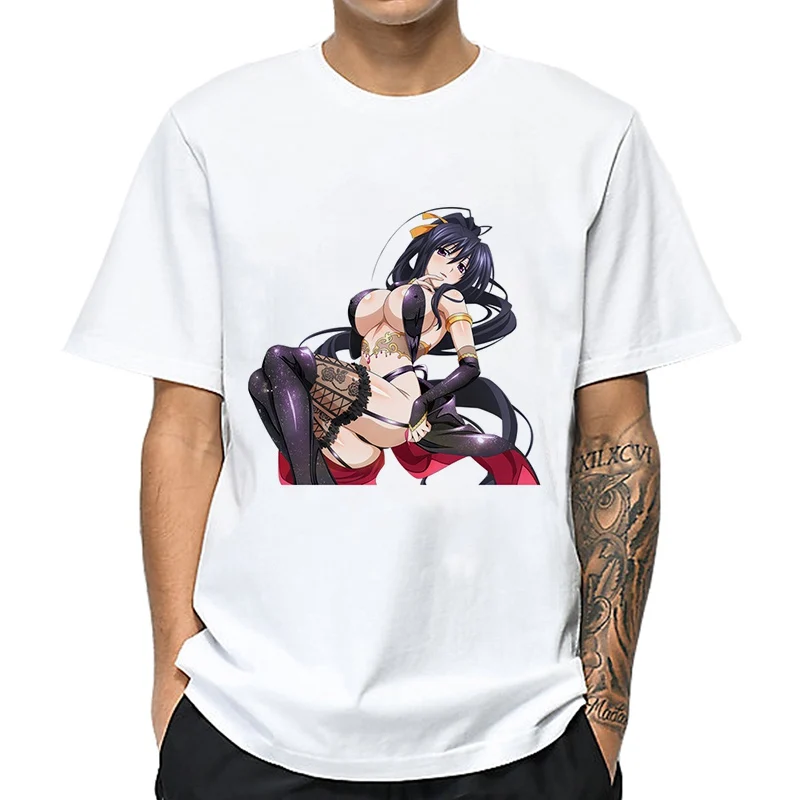MOUNTSHARP Мужская футболка Топы высокая школа DXD сексуальная девушка Himejima Akeno