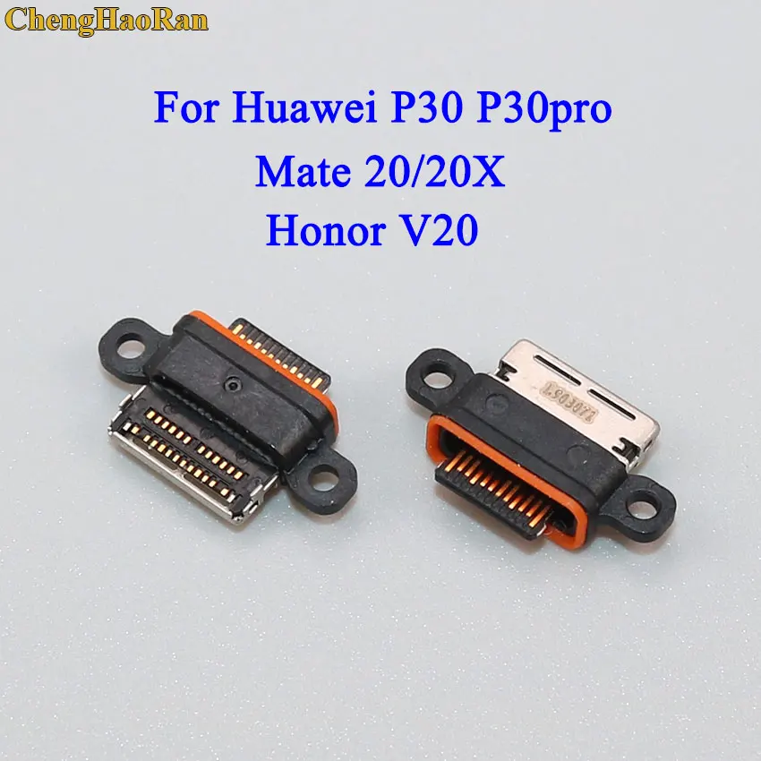 

ChengHaoRan 2pcs USB Female Connector Port For Huawei P30 P30pro Mate 20/20X Honor V20 USB Jack Connector Charging Data Socket