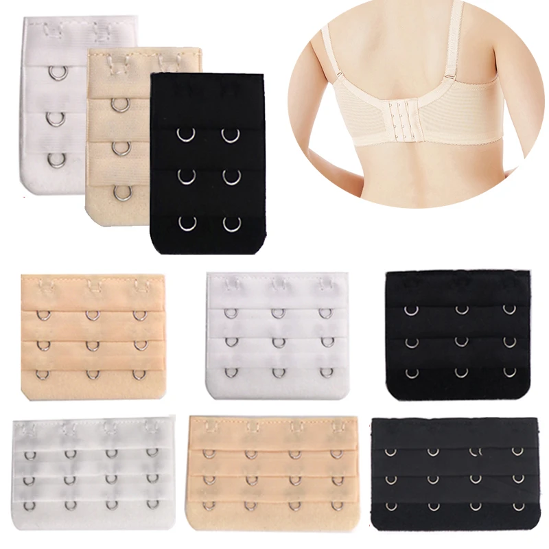 Women Underwear Bra Extenders 3 Rows 2/3/4 Hooks Elastic Adjust Lengthen Clasp