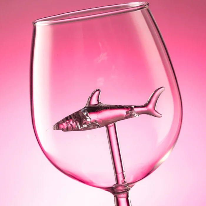 Бокал для красного вина es с акулой внутри бокал из бессвинцового прозрачного стекла для домашнего бара вечерние SLC88